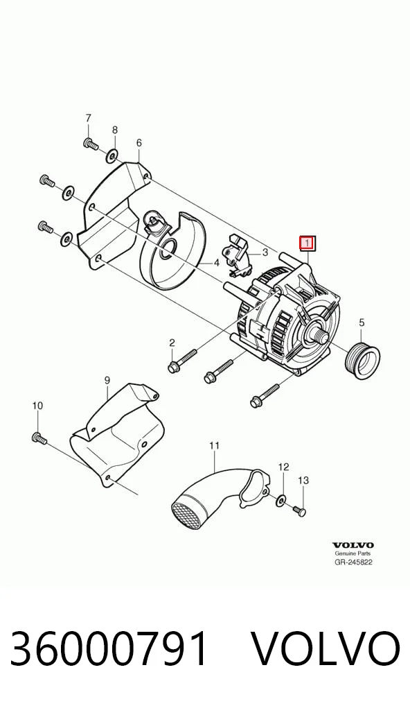 36000791 Volvo Авто генератор