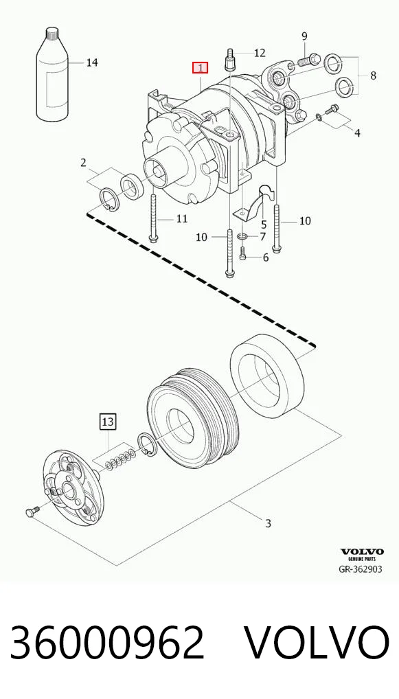 36000962 Volvo Компресор холодоагенту