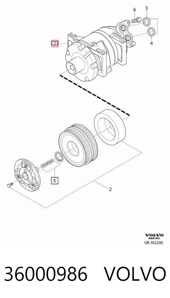 36000986 Volvo Компресор холодоагенту
