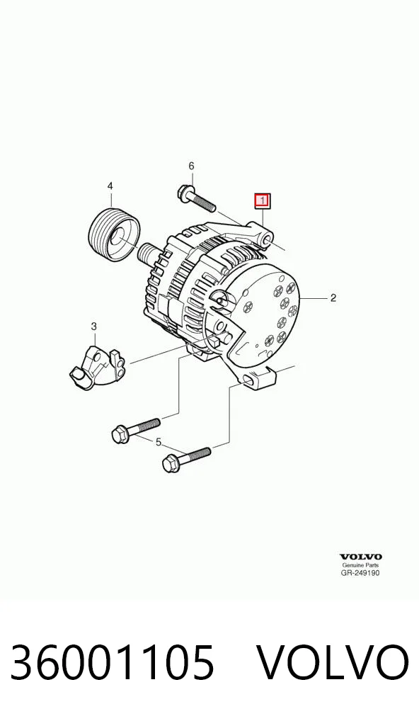 36001105 Volvo Авто генератор