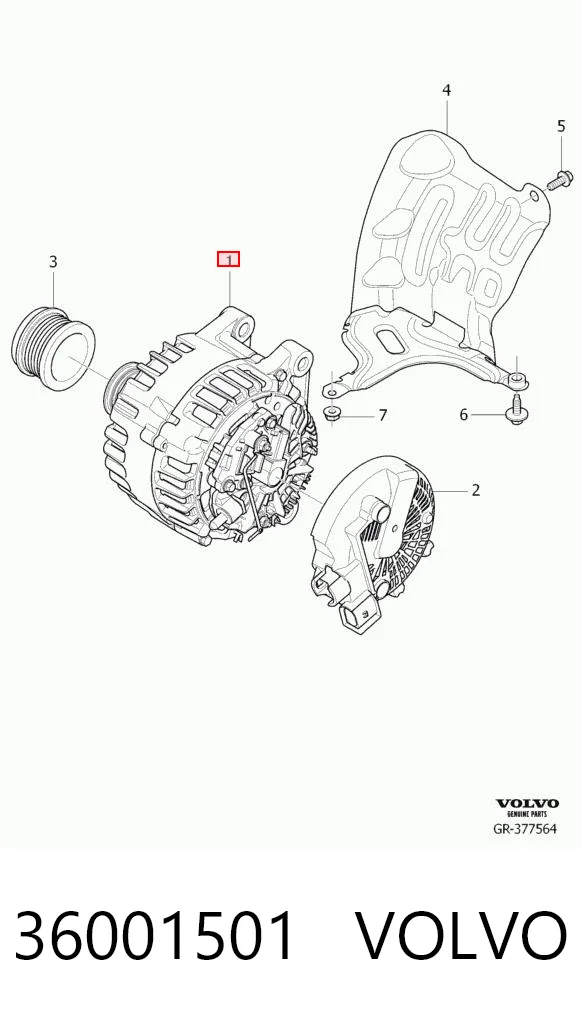 36001501 Volvo Авто генератор