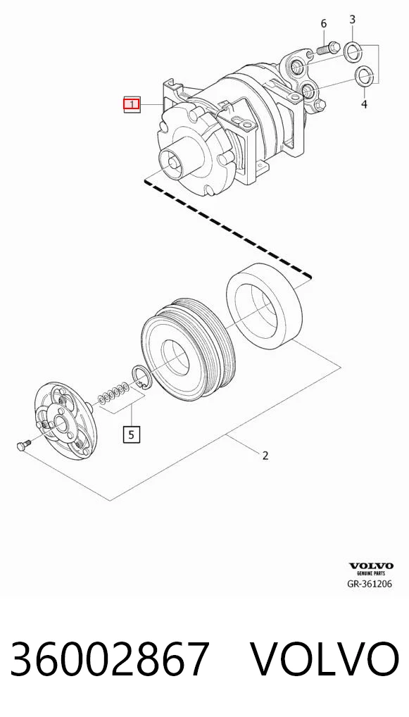 36002867 Volvo Компресор холодоагенту