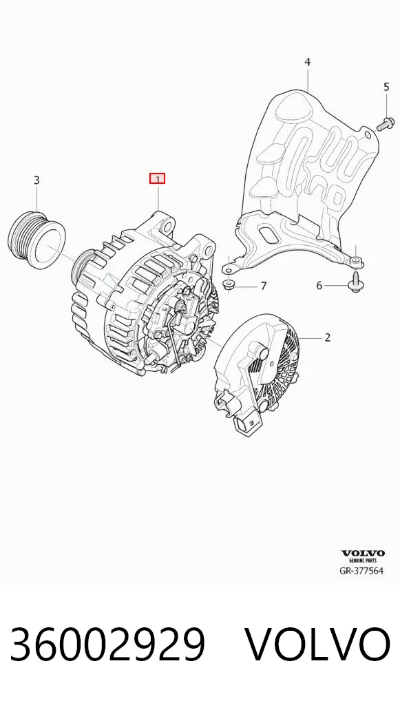 36002929 Volvo Авто генератор