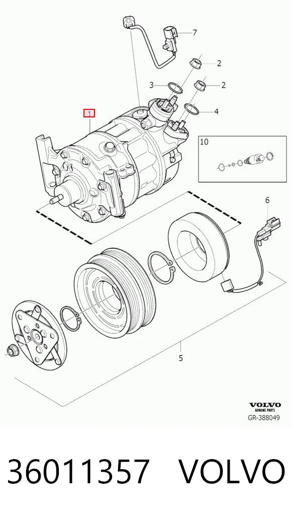 36011357 Volvo Компресор холодоагенту