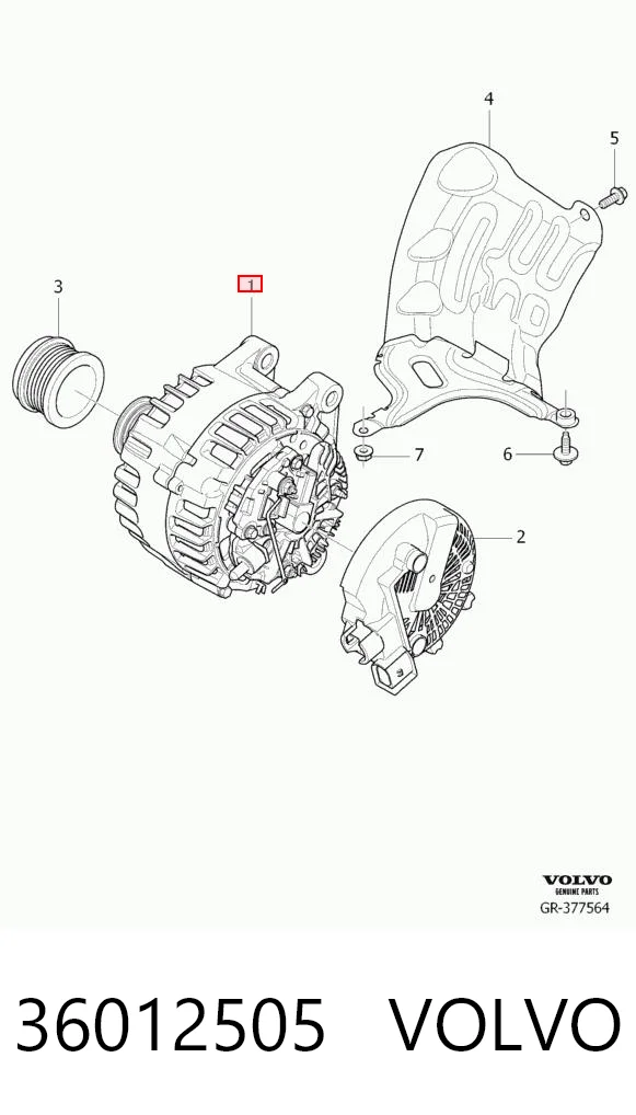36012505 Volvo Авто генератор
