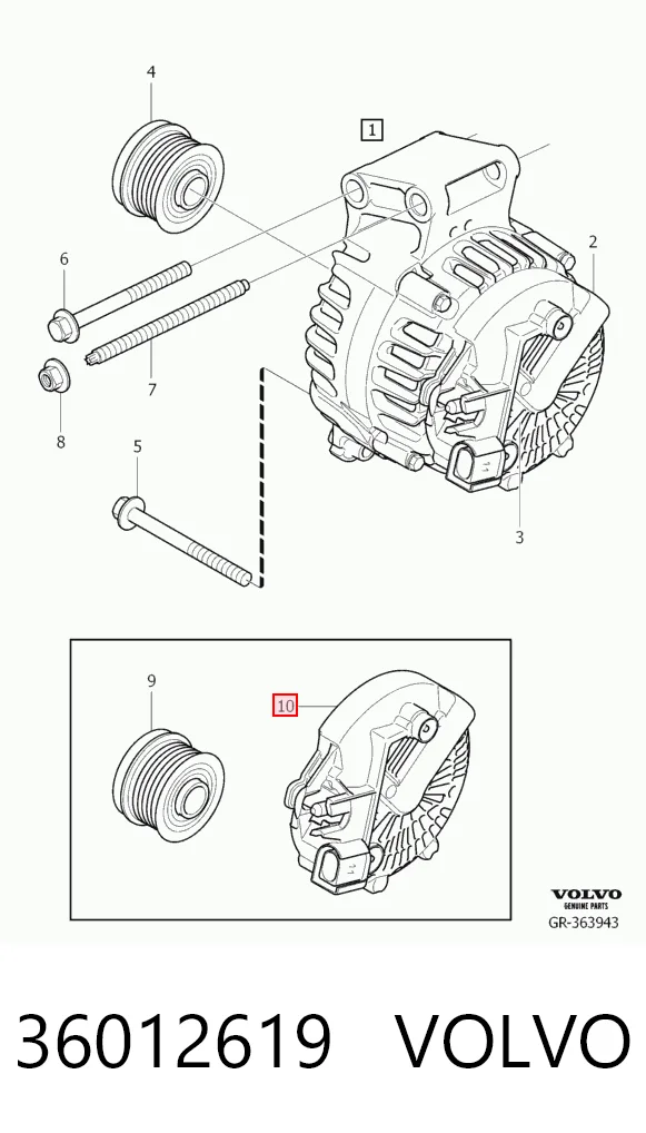 36012619 Volvo Авто генератор