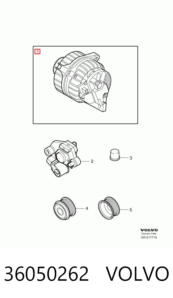 36050262 Volvo Авто генератор