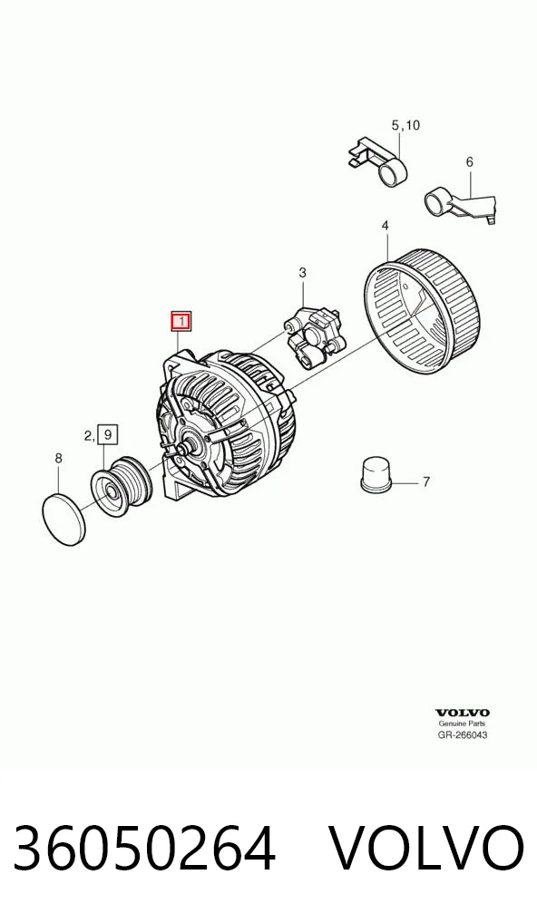 36050264 Volvo Авто генератор