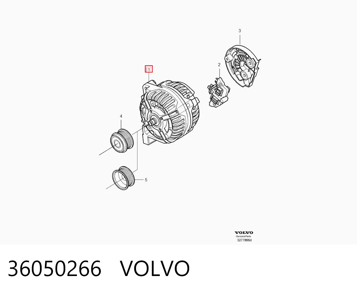 36050266 Volvo Авто генератор