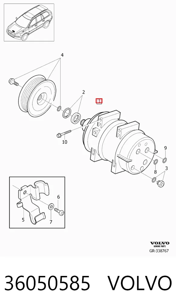 36050585 Volvo Компресор холодоагенту