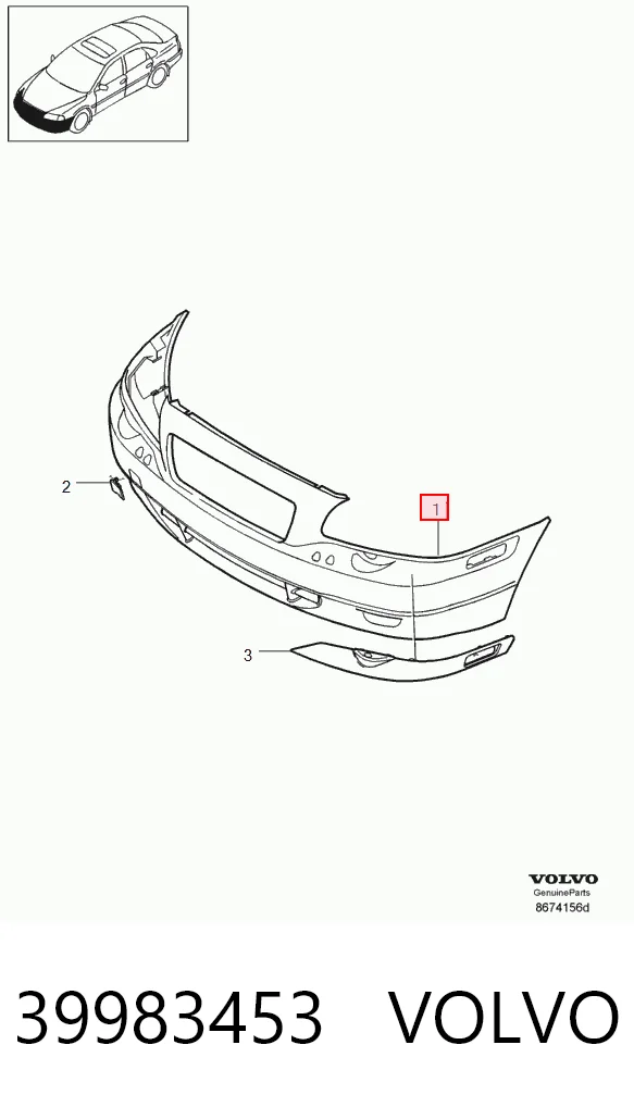 Купити Передній бампер Volvo S80 I TS, TH, KV