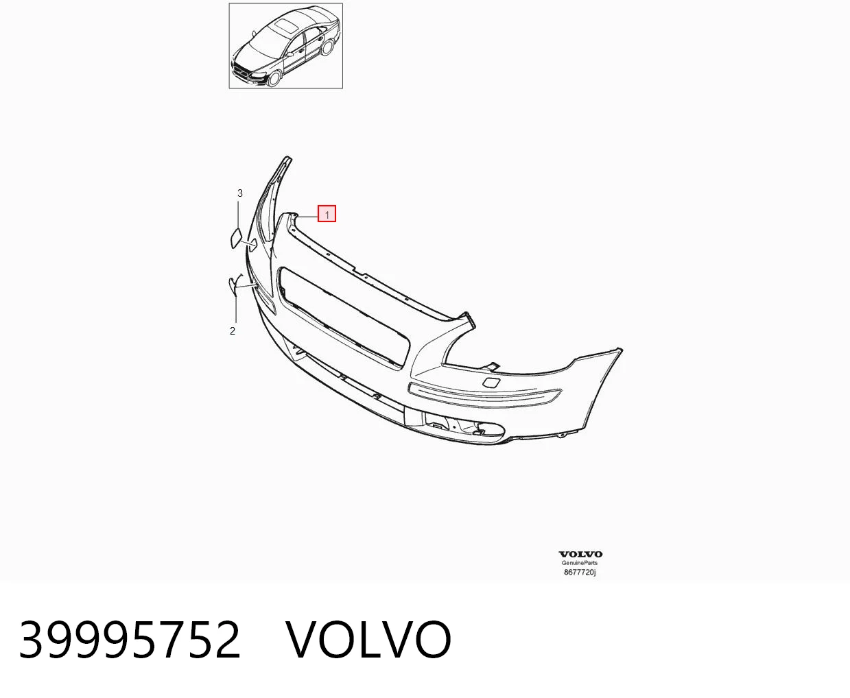 Купити Передній бампер Volvo S40 II MS