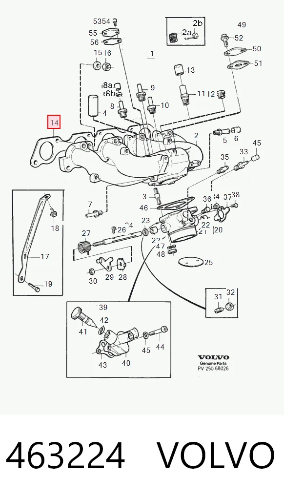  Прокладка впускного колектора Volvo 940 
