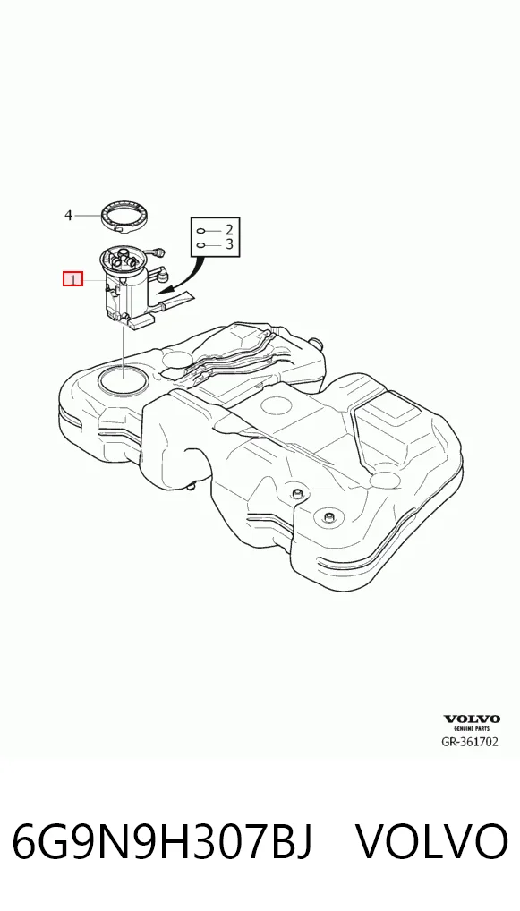 6G9N9H307BJ Volvo Електробензонасос