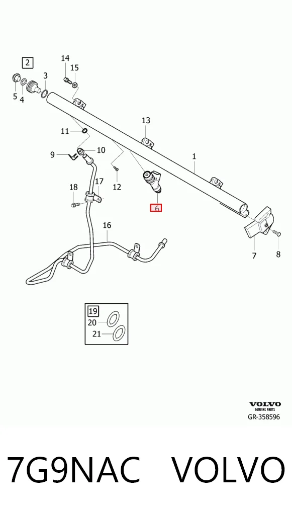 7G9NAC Volvo Форсунка вприску палива