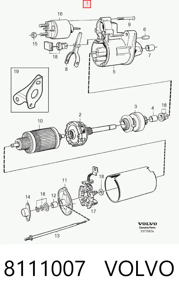 8111007 Volvo Стартер двигуна
