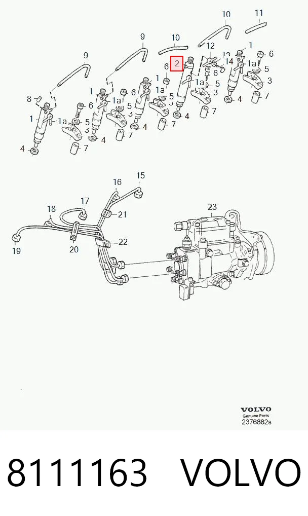 8111163 Volvo Форсунка вприску палива