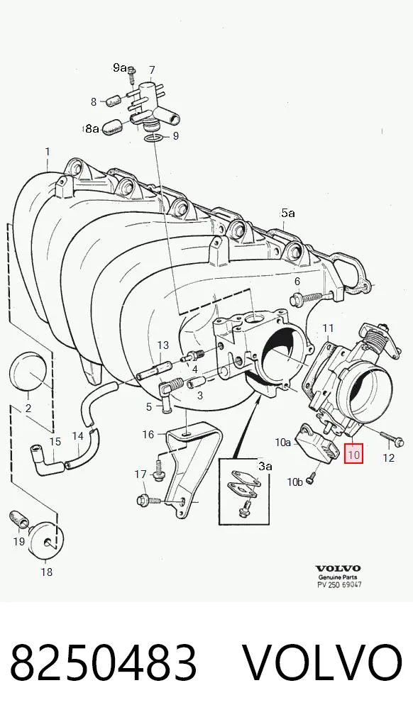 Дросільна заслінка в зборі на Volvo 850  LS