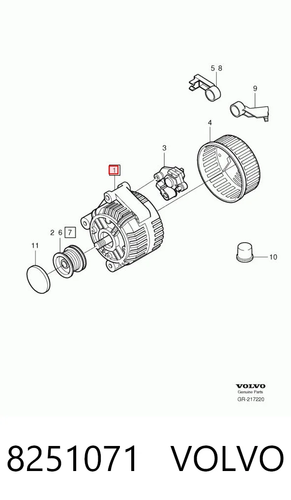 8251071 Volvo Авто генератор