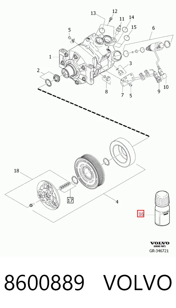 8600889 Volvo Компресор холодоагенту