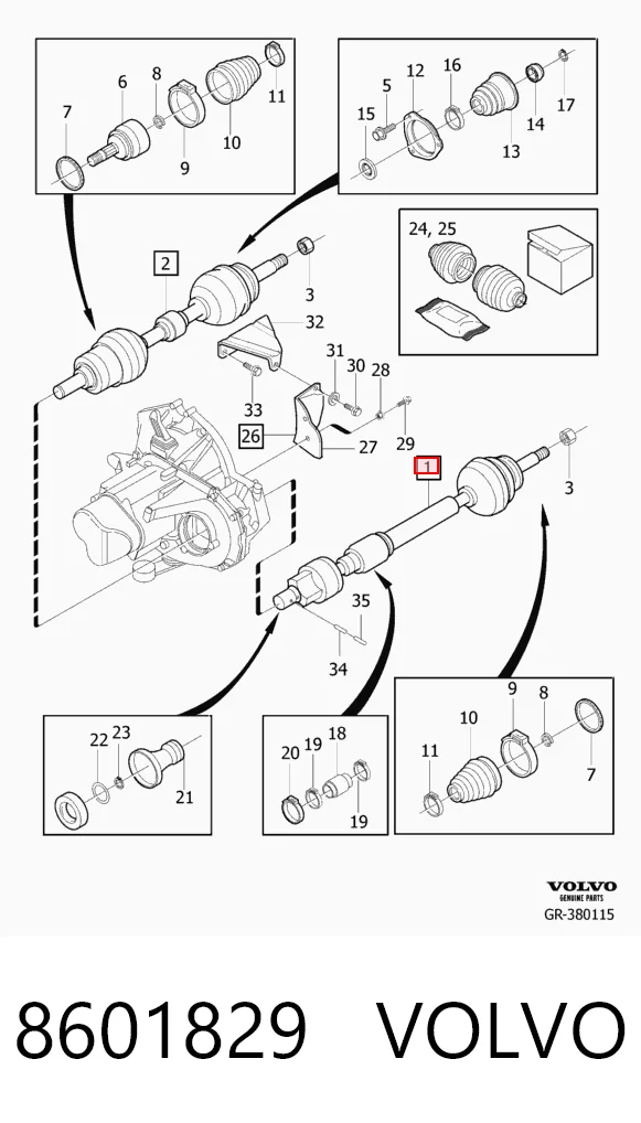 Піввісь права BB3865 Posterparts
