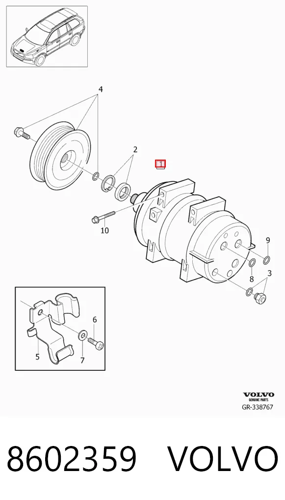 8602359 Volvo Компресор холодоагенту