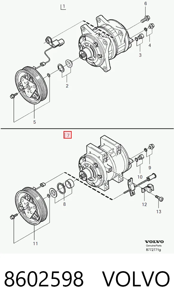 8602598 Volvo Компресор холодоагенту