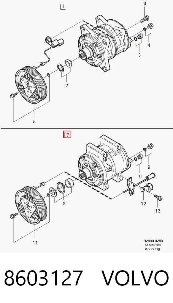 8603127 Volvo Компресор холодоагенту