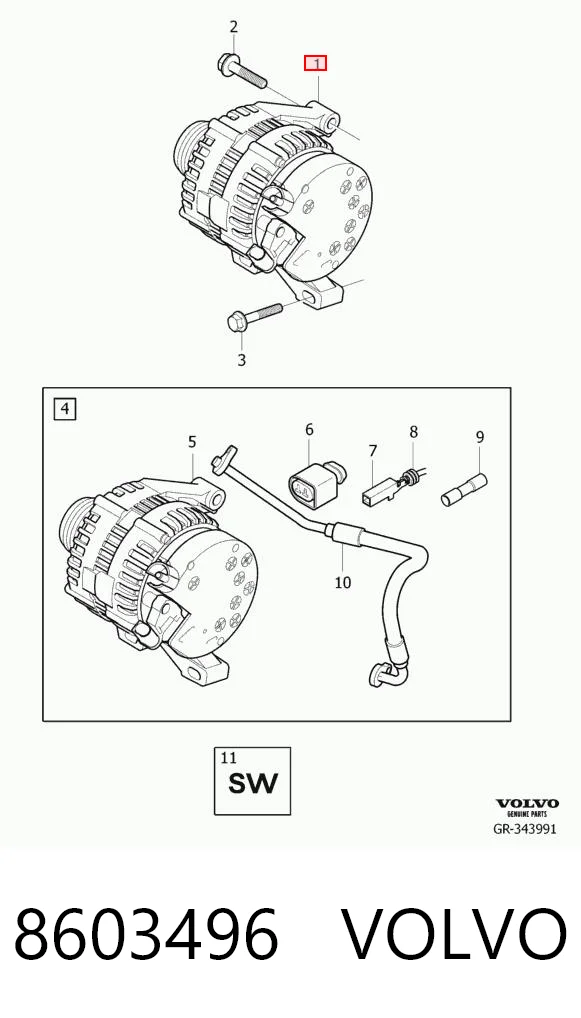 8603496 Volvo Авто генератор
