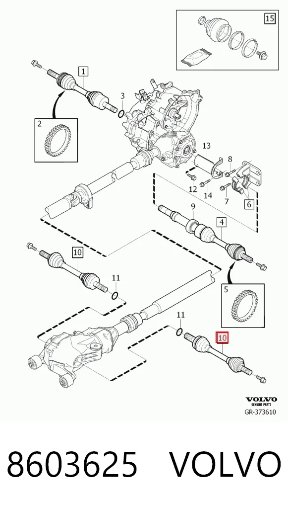 8603625 Volvo Привід задній