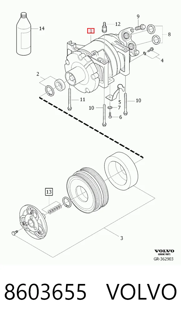 8603655 Volvo Компресор холодоагенту