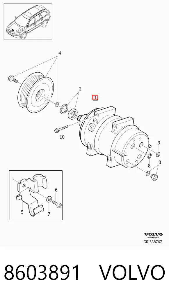 8603891 Volvo Компресор холодоагенту