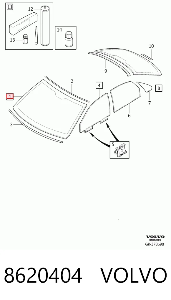 Купити Лобове скло Volvo S80 I TS, TH, KV