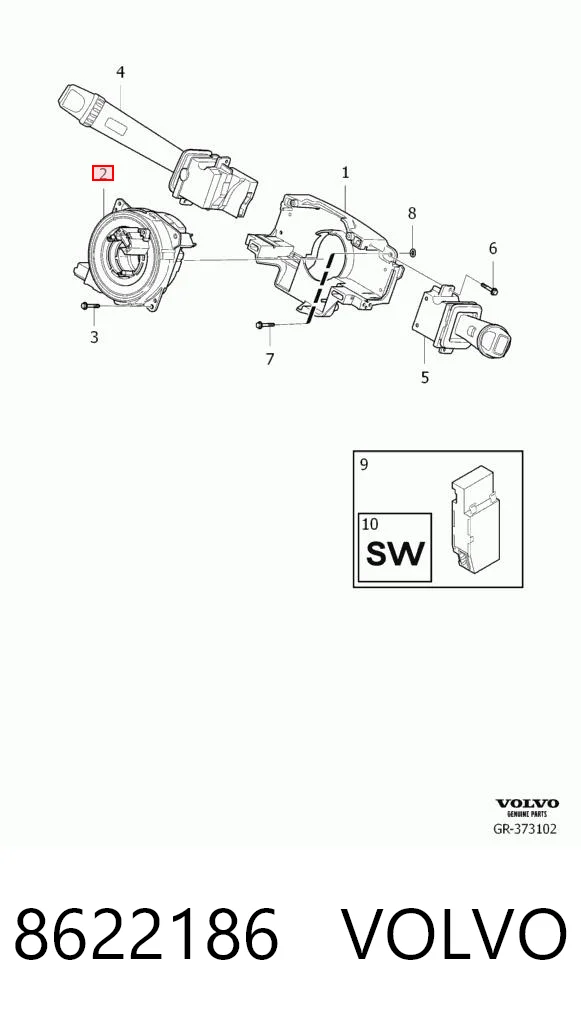 8622186 Volvo Шлейф Airbag