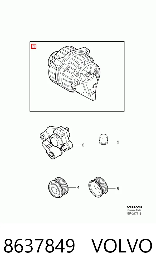 8637849 Volvo Авто генератор