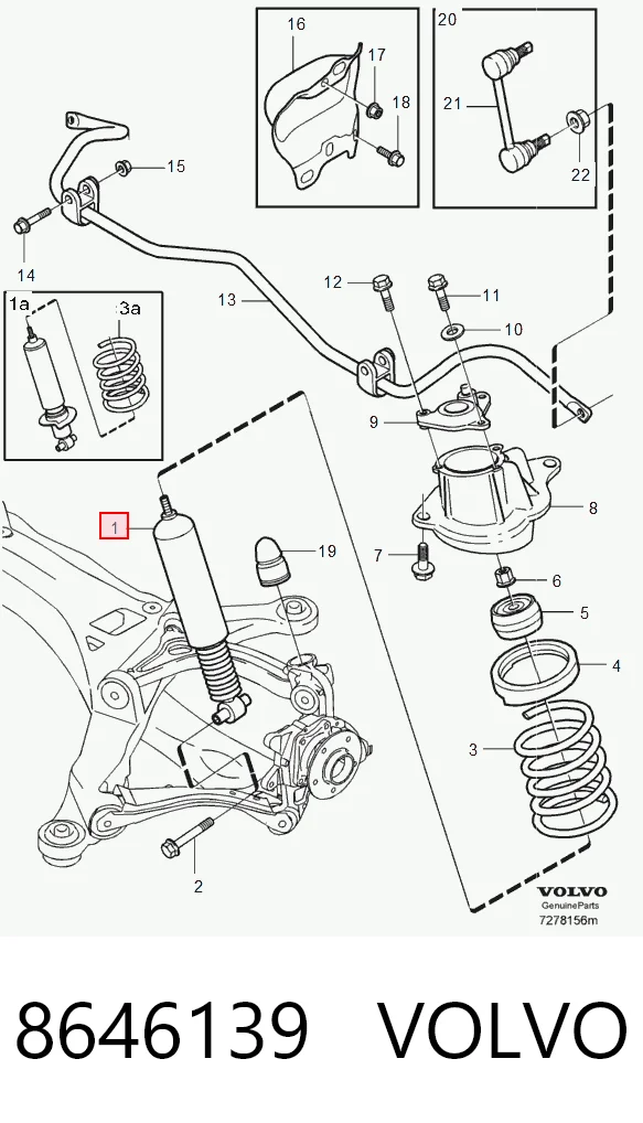 8646139 Volvo Амортизатори задні