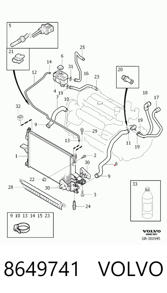 Шланг/патрубок радіатора охолодження, нижній Pro-parts 87439446
