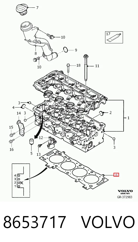 Купити Прокладка ГБЦ Ford Kuga I CBV
