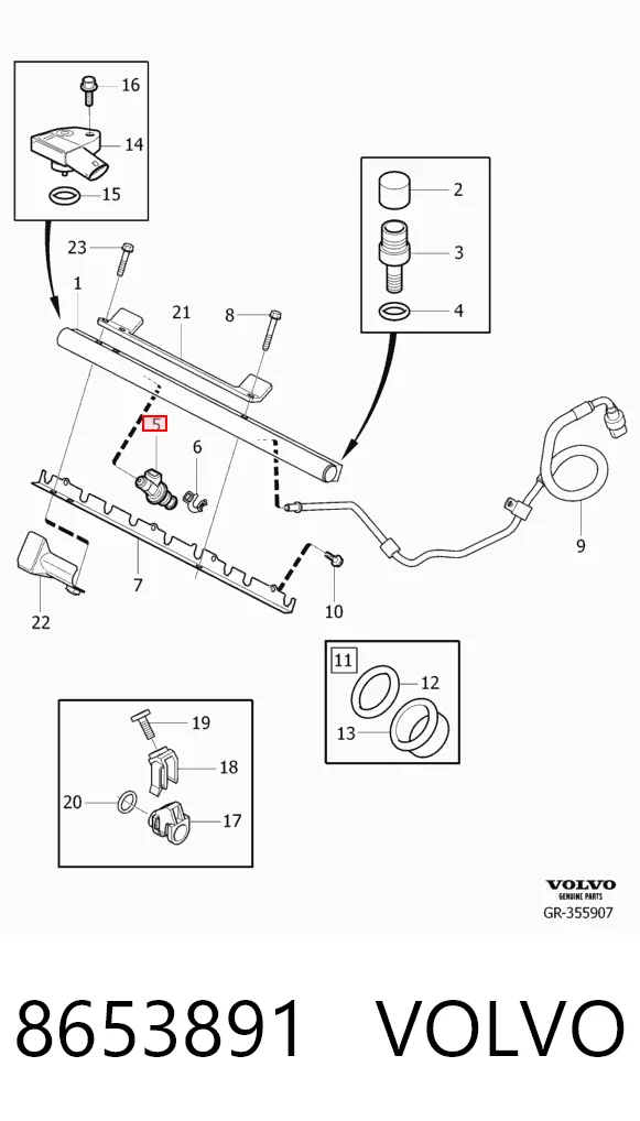 Форсунка паливна Volvo S60 II седан (134) (2010 - 2018) ціна, від 26.16 USD