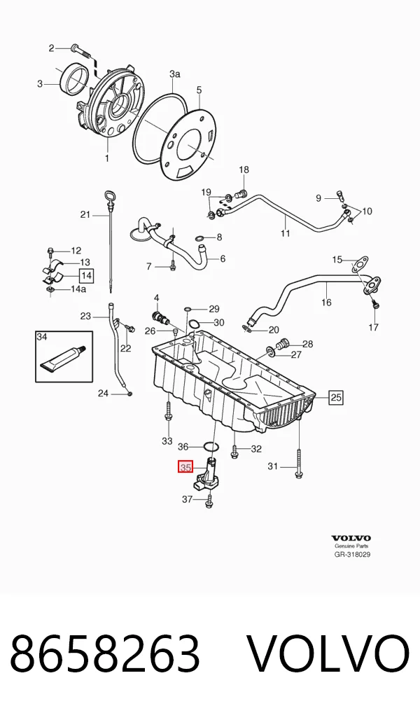 8658263 Volvo Датчик рівня мастила