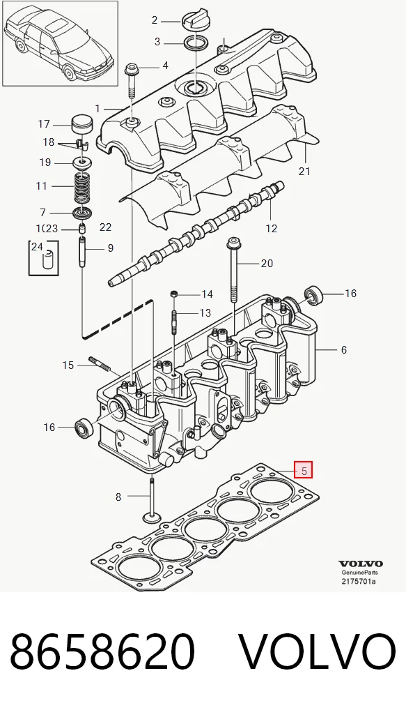 Купити Прокладка ГБЦ Volvo 850  LS