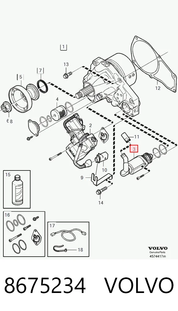 8675234 Volvo Насос муфти Haldex