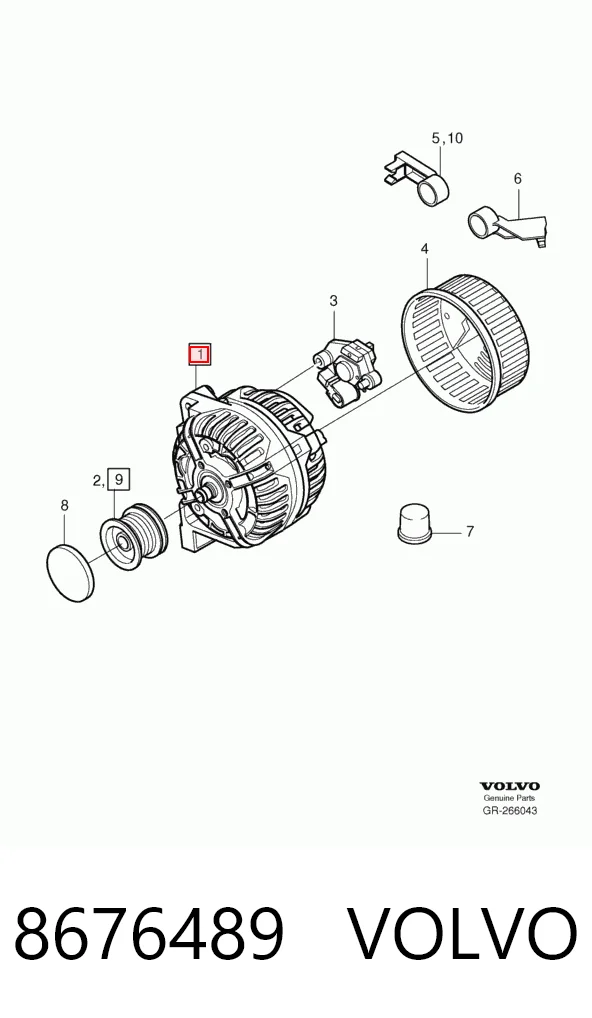 8676489 Volvo Авто генератор