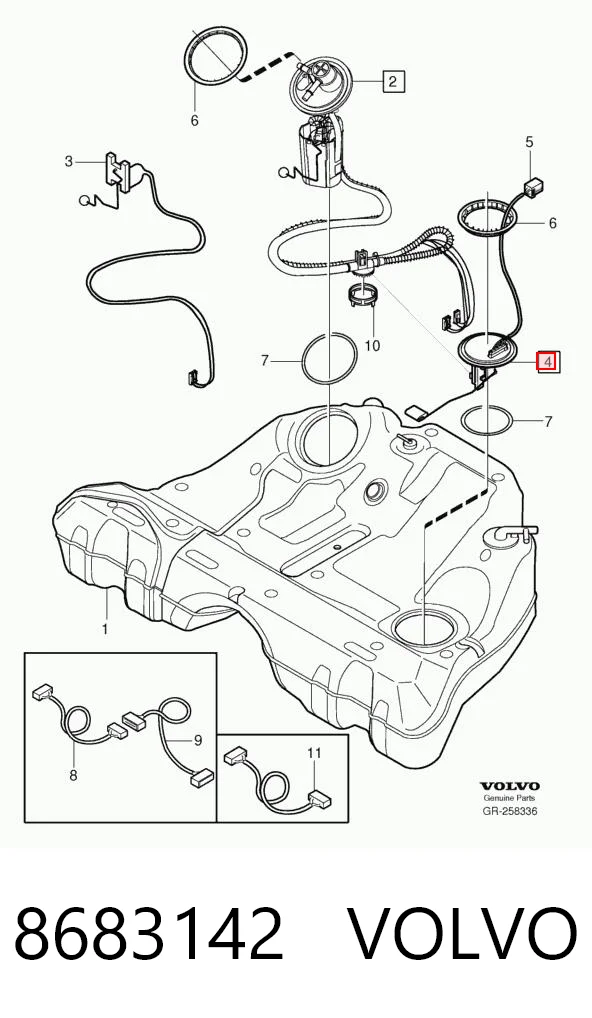 8683142 Volvo Датчик бензобака