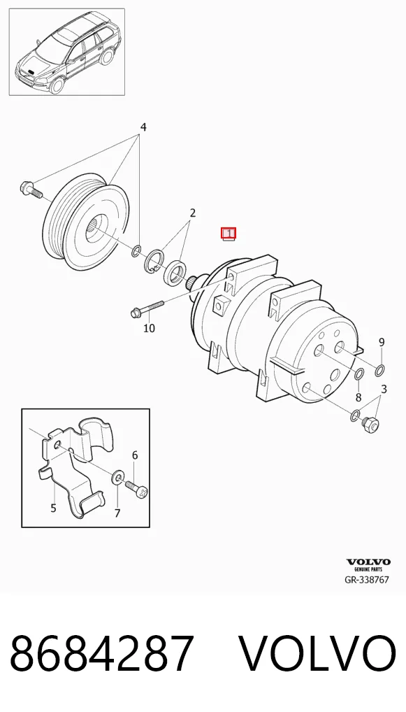 8684287 Volvo Компресор холодоагенту