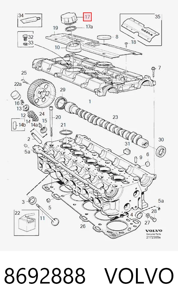 8692888 Volvo Кришка маслозаливной горловини