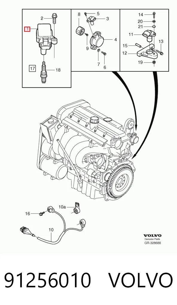91256010 Volvo Котушка запалювання