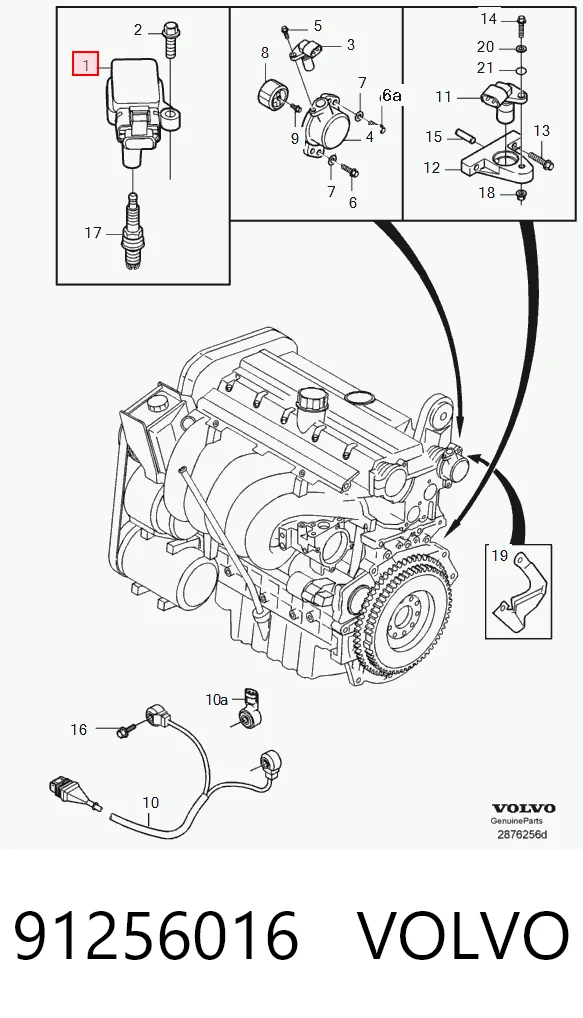 91256016 Volvo Котушка запалювання