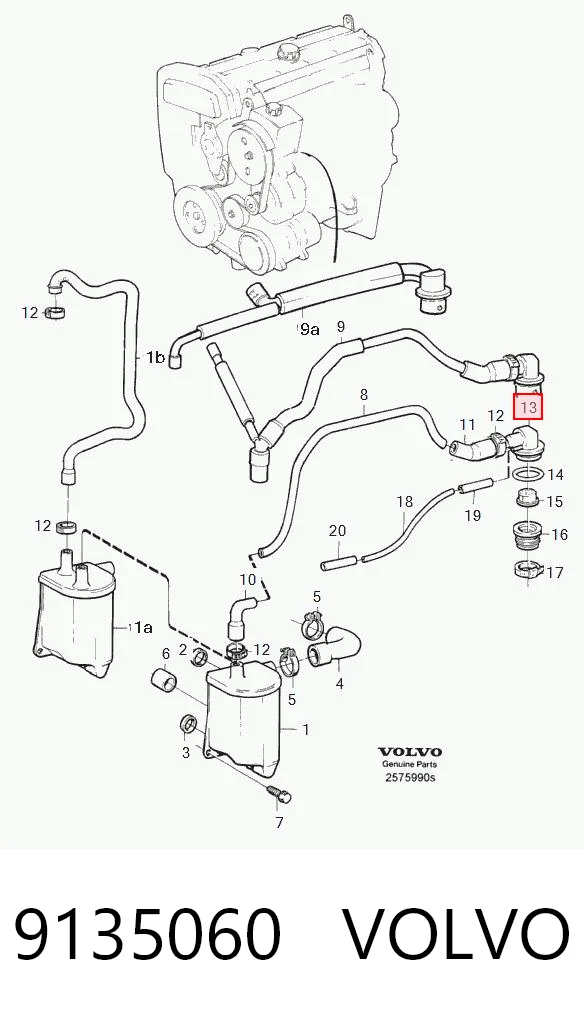 9135060 Volvo Вогнегасник двигуна