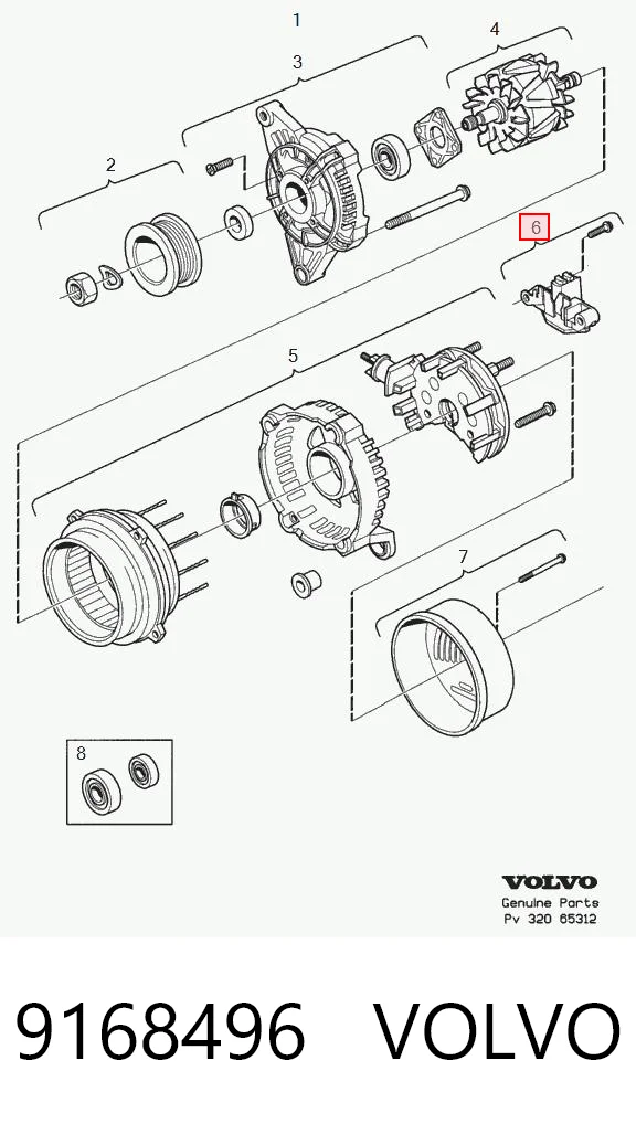 9168496 Volvo Реле-регулятор (напруги)
